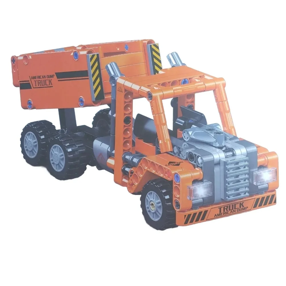 New Dynamic Super Dump Truck Builder Set Turning Accessories 261 Pcs Boy Gift